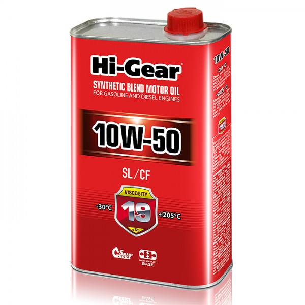 HG1150 Полусинтетическое моторное масло Hi-Gear 10W50 SL/CF, 1л